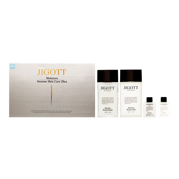 JIGOTT MOISTURE HOMME SKIN CARE 2SET Набор: Мужской увлажняющий лосьон для лица, Мужской увлажняющий тонер для лица 150мл+150мл+30мл+30мл