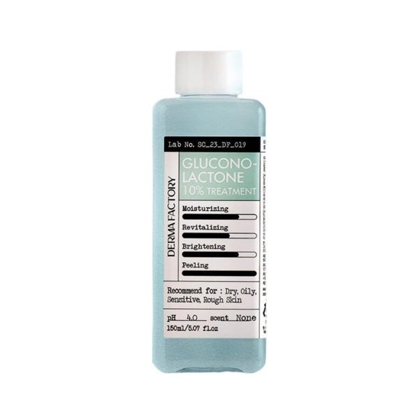 Derma Factory — GLUCONOLACTONE 10% TREATMENT Очищающая эссенция-тонер для лица с глюко